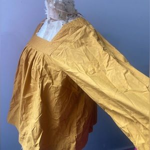 Mustard Cotton Madewell Blouse